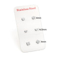 Damen Edelstahl Ohrstecker Set mit verschiedenen geometrischen Formen Shop Nory