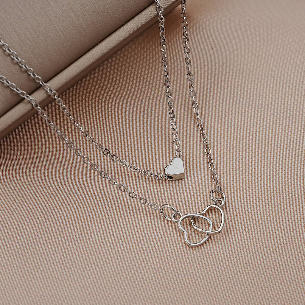 Damen Halsketten-Set mit verspieltem Herzdesign und filigranen Ketten Shop Nory