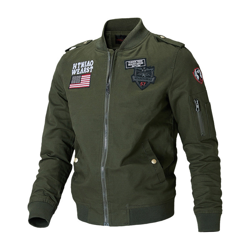 Herren Sportliche Bomberjacke mit Stickereien Shop Nory
