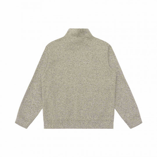 Unisex Melierte Fleece-Zipjacke mit Stehkragen und Reißverschlusstaschen Shop Nory