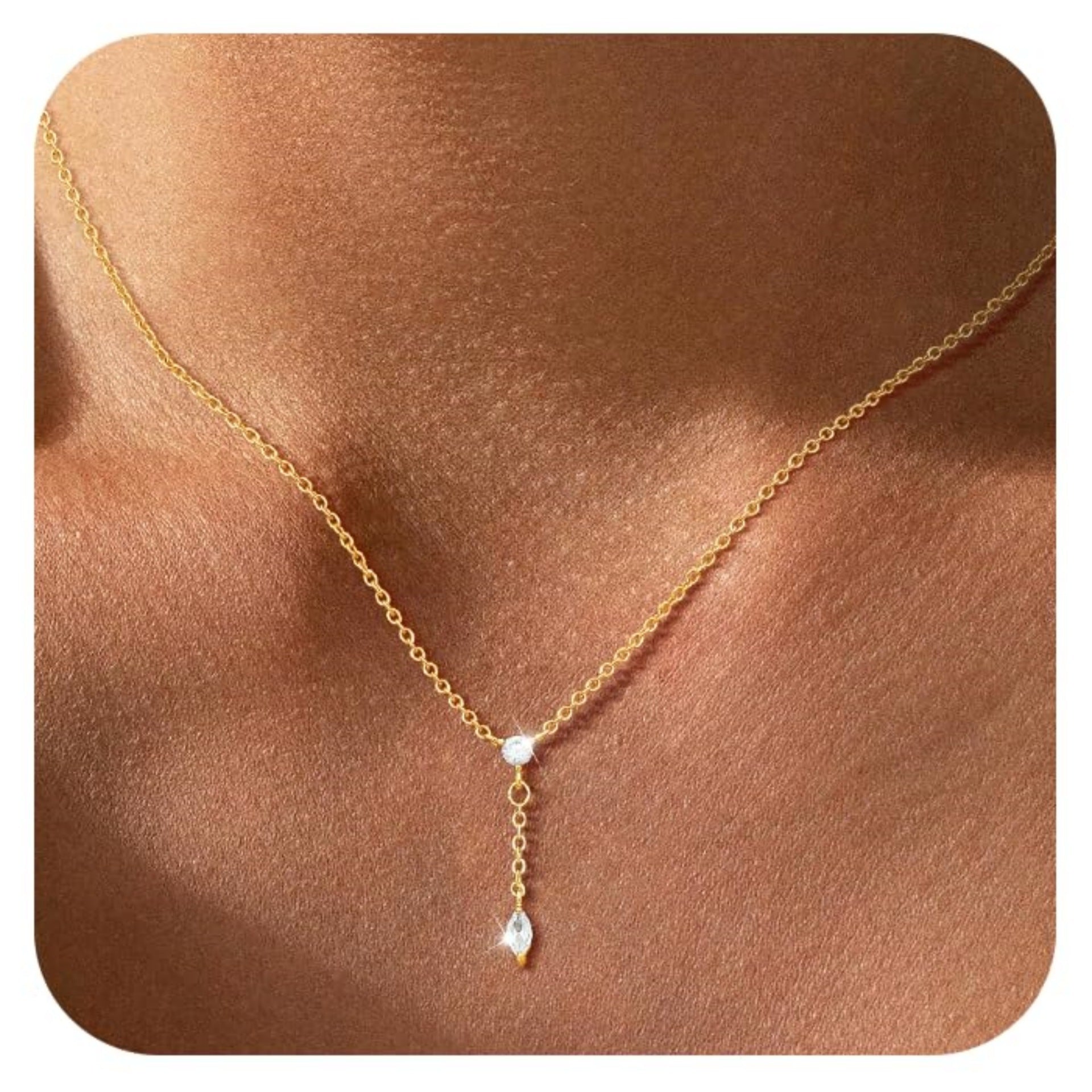 Damen Halskette mit charmanten Perlen- und Kristallelementen Shop Nory