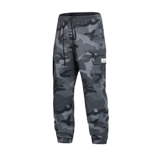 Herren Cargohose im Joggerstil mit Camouflage, Tunnelzugbund & elastischen Knöchelbündchen Shop Nory