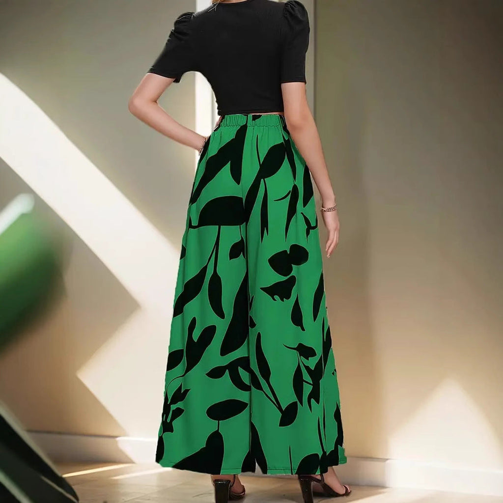 Damen Palazzohosen mit floralem Muster