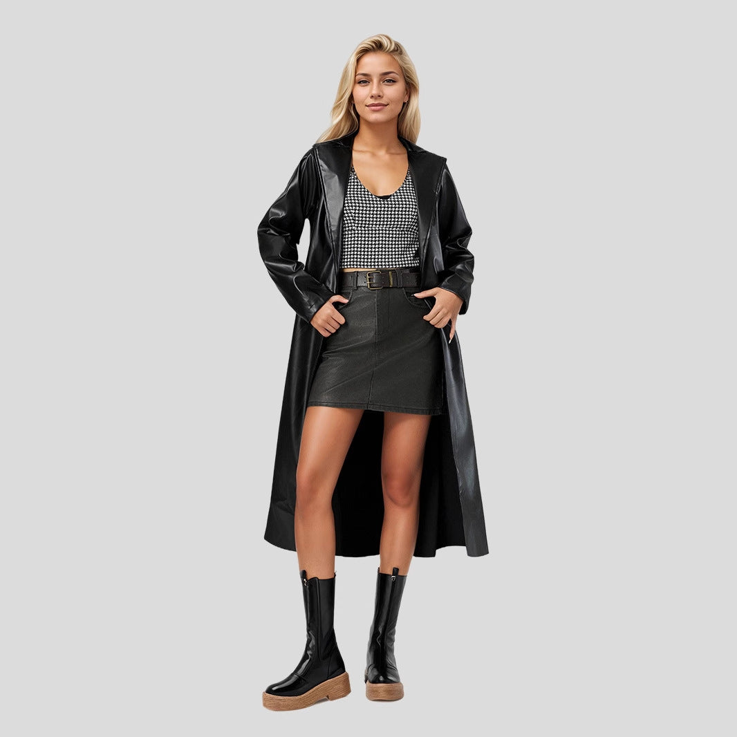 Elegante Steppjacke Damen im Trenchcoat-Stil