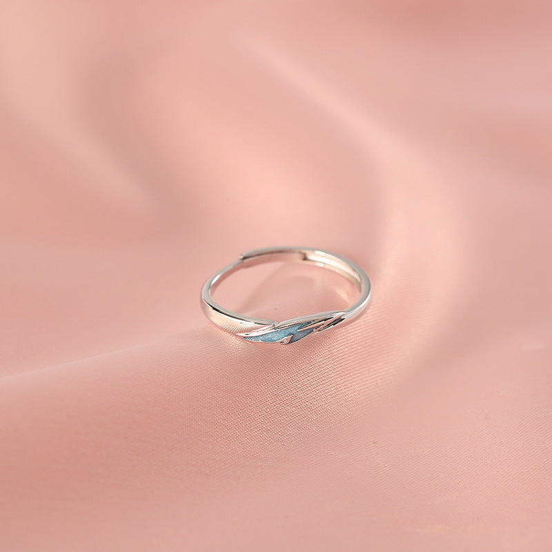 Damen Zarter Silberring mit stilvollem geschwungenem Design Shop Nory