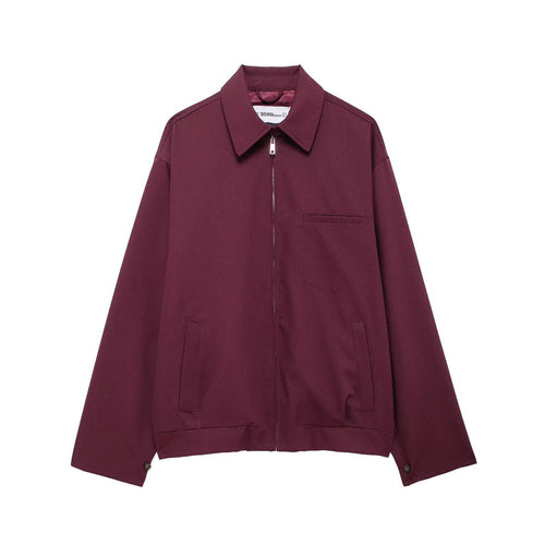 Damen Oversize Blousonjacke mit durchgehendem Reißverschluss und aufgesetzten Taschen Shop Nory
