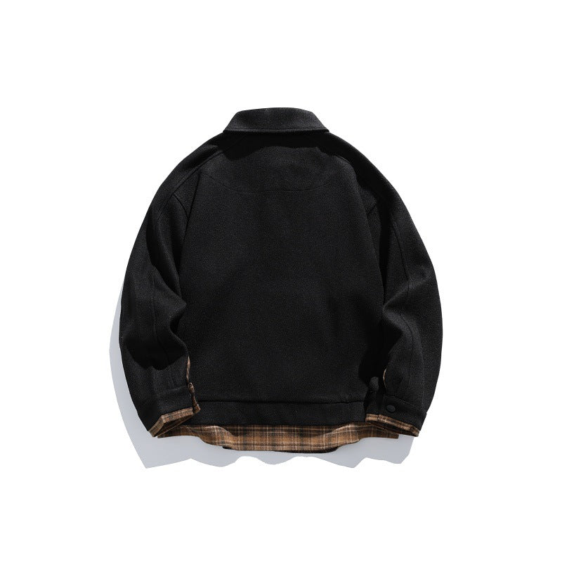 Herren Langärmeliges Polo‑Sweatshirt mit Kentkragen, Knopfleiste und eingearbeitetem Karo‑Layer Shop Nory