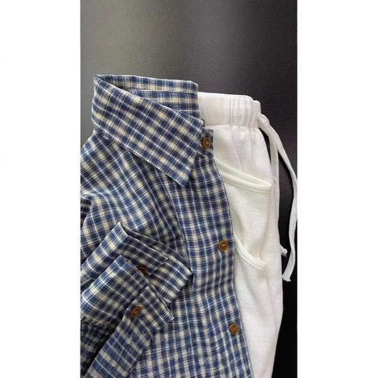 Herren Lässiges Karomusterlangarmhemd Shop Nory
