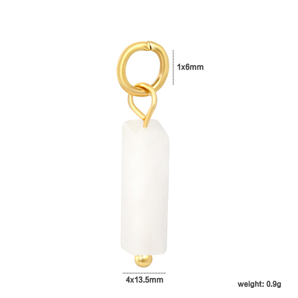 Damen Anhänger mit natürlichem Stein und goldenem Akzent Shop Nory
