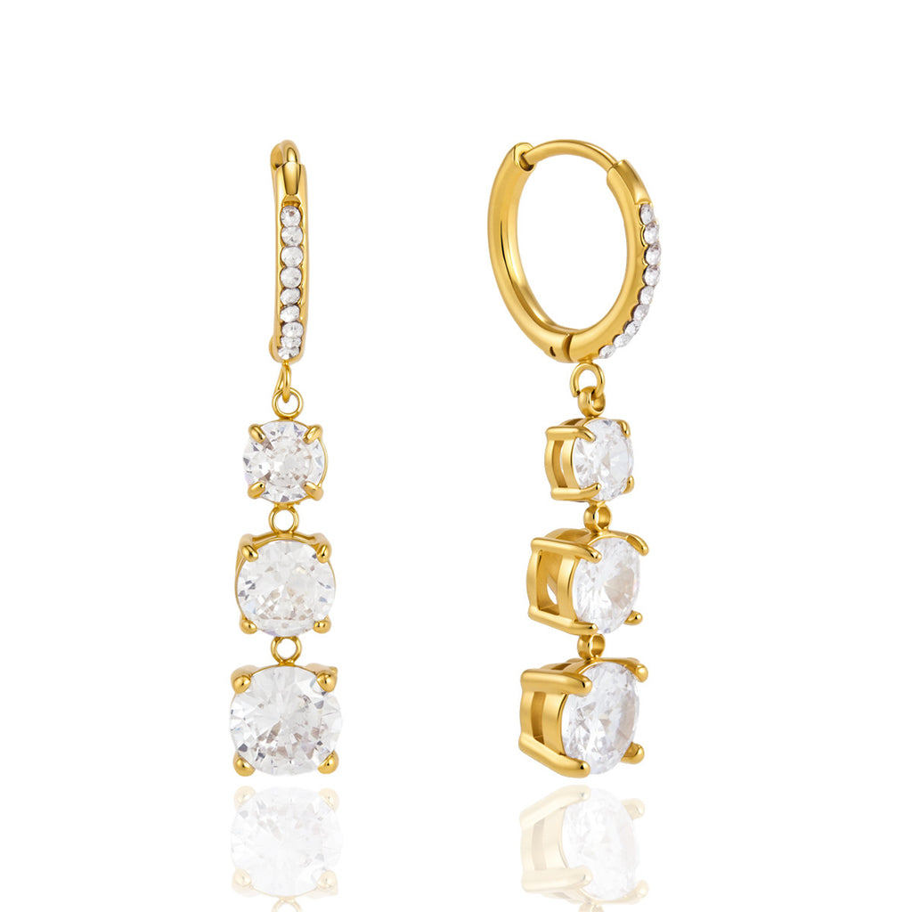 Damen Elegante Ohrringe mit Zirkonia-Anhängern und hypoallergenen Eigenschaften Shop Nory