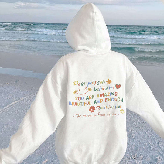 Damen Kapuzenpullover mit motivierendem Schriftzug und komfortabler Passform Shopnory