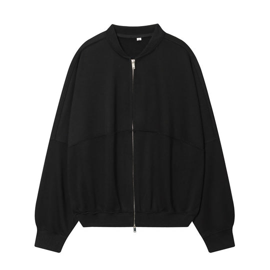 Damen Oversize-Sweatjacke mit Zwei-Wege-Reißverschluss und geripptem Bund Shop Nory