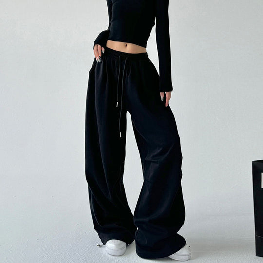 Damen nan weite Jogginghose mit extra weitem Bein und Kordelzugbund aus French Terry Shop Nory