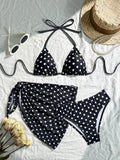 Damen Triangel-Bikini mit dekorativem Pareo