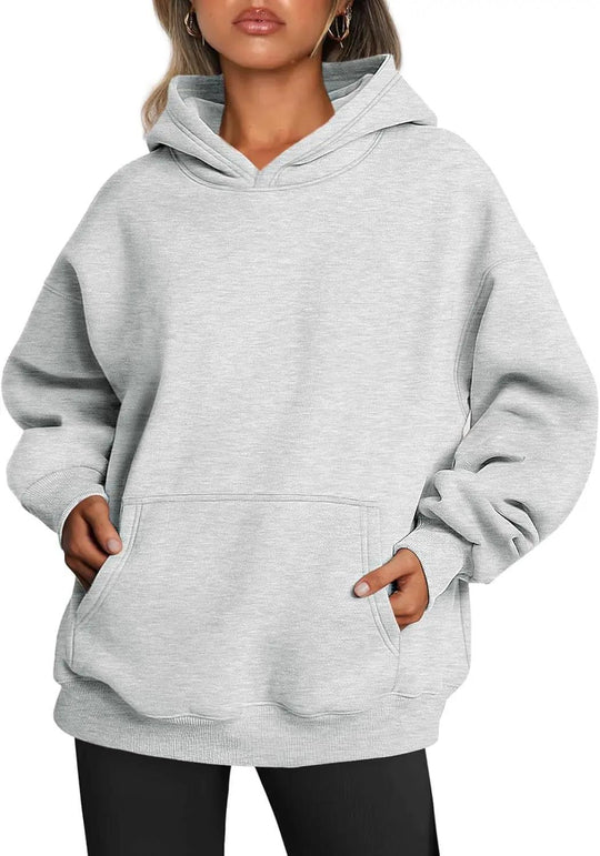 Damen nan oversized Kapuzenpullover mit verlängerter Silhouette und Kängurutasche Shop Nory