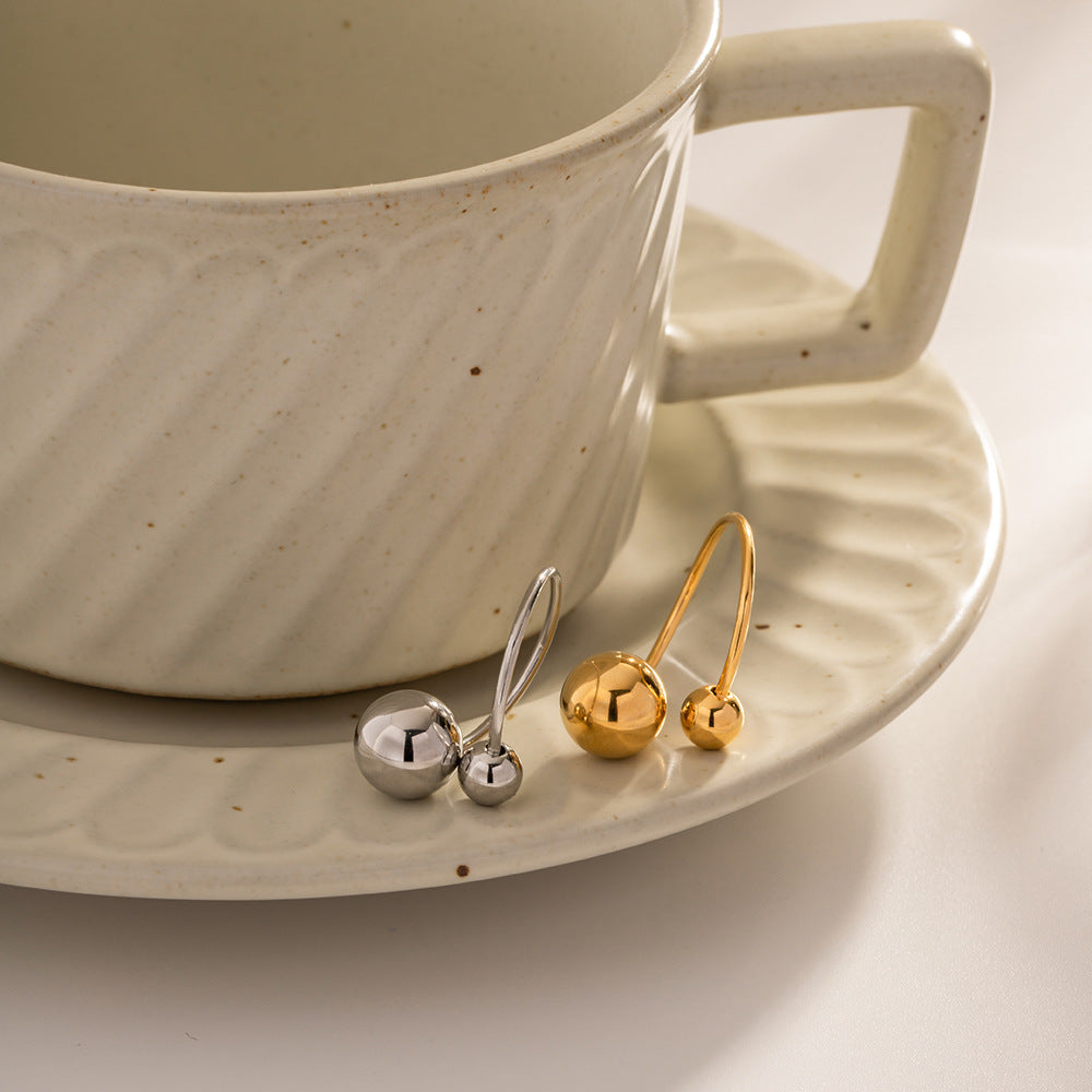 Damen Offener Ring mit stilvollem Kugel-Design Shop Nory