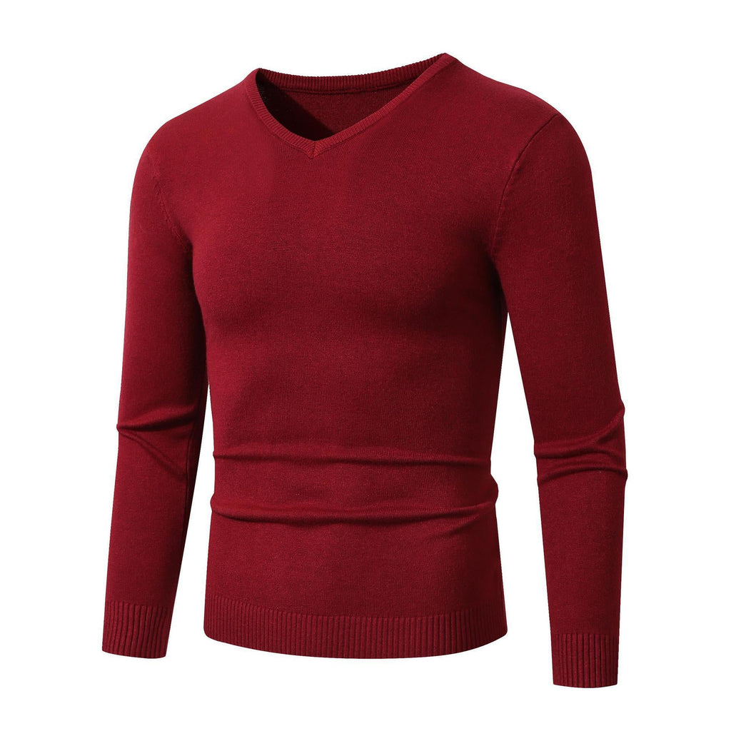 Herren V-Ausschnitt Pullover aus hochwertiger Baumwolle