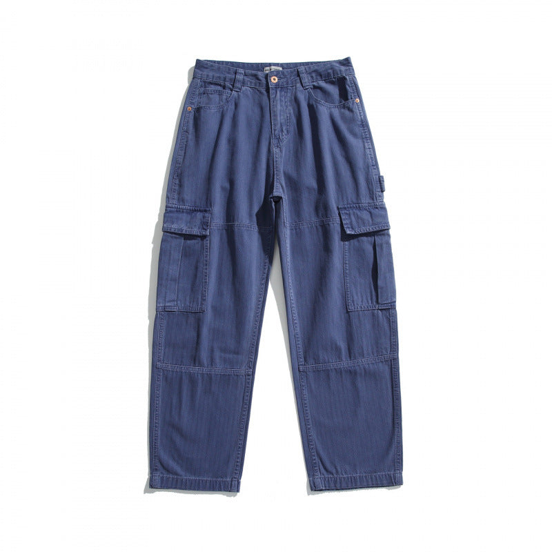 Herren Relaxed-Fit Carpenter-Cargo-Hose aus leichtem Canvas mit aufgesetzten Klappentaschen Shop Nory