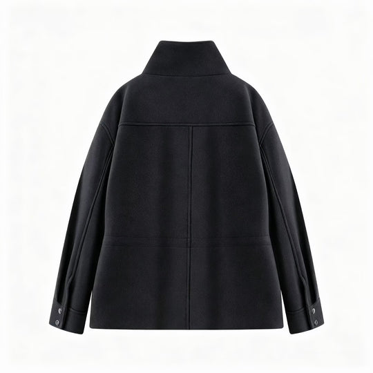 Damen Kurzjacke mit Tunnelzug, hohem Stehkragen und aufgesetzten Pattentaschen Shop Nory