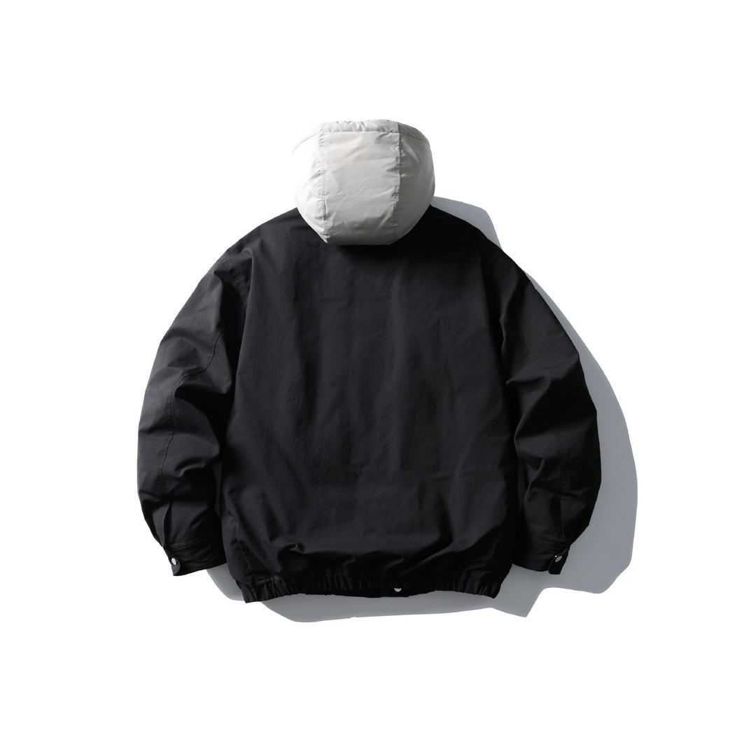 Herren Wattierte Übergangsjacke mit kontrastierender Kapuze und elastischem Saum Shop Nory