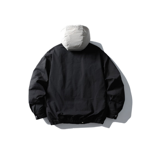 Herren Wattierte Übergangsjacke mit kontrastierender Kapuze und elastischem Saum Shop Nory