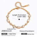 Damen Armband mit funkelnden Kristallen und verstellbarem Edelstahl-Design Shop Nory