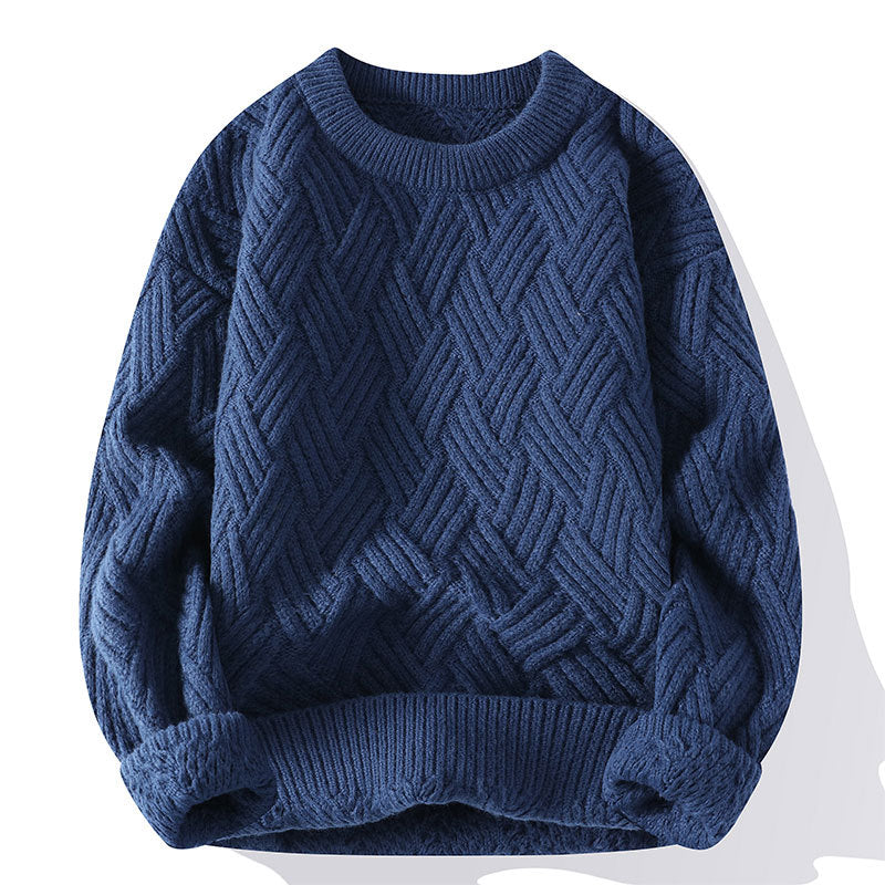 Damen grobgestrickter Oversize-Pullover mit Zopfmuster und elastischem Rippbund Shop Nory