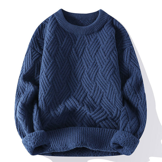 Damen grobgestrickter Oversize-Pullover mit Zopfmuster und elastischem Rippbund Shop Nory