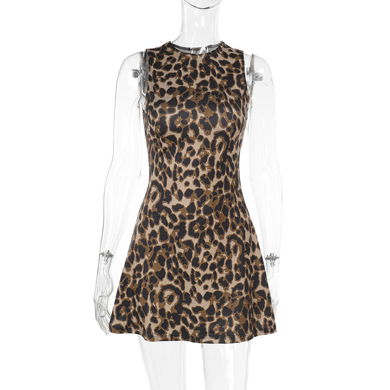 Damen Etuikleid mit Leopardenmuster und figurbetontem Schnitt