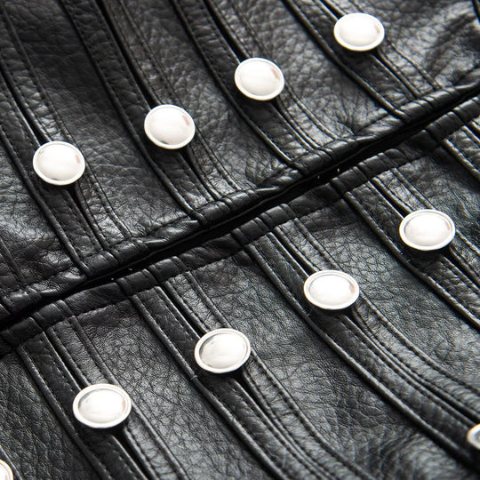 Damen Kurzjacke im Hussarenstil aus Lederoptik mit dekorativen Reihenknöpfen Shop Nory