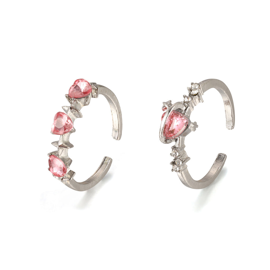 Damen Ring-Set mit funkelnden Zirkonia und filigranem Design Shop Nory