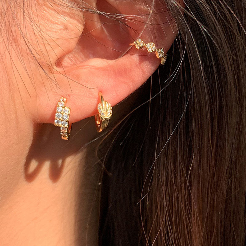 Damen Ohrringe mit funkelndem Zirkonia-Design Shop Nory