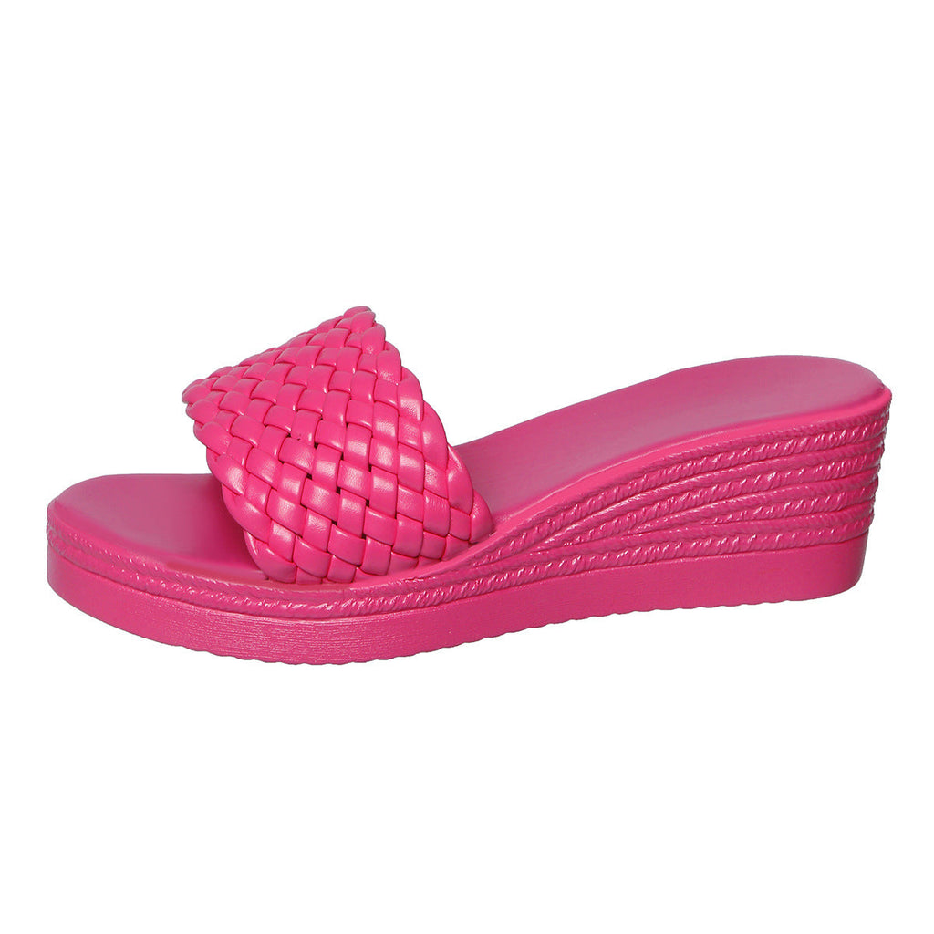 Damen Wedge-Sandalen mit geflochtenem Riemen und ergonomischer Sohle