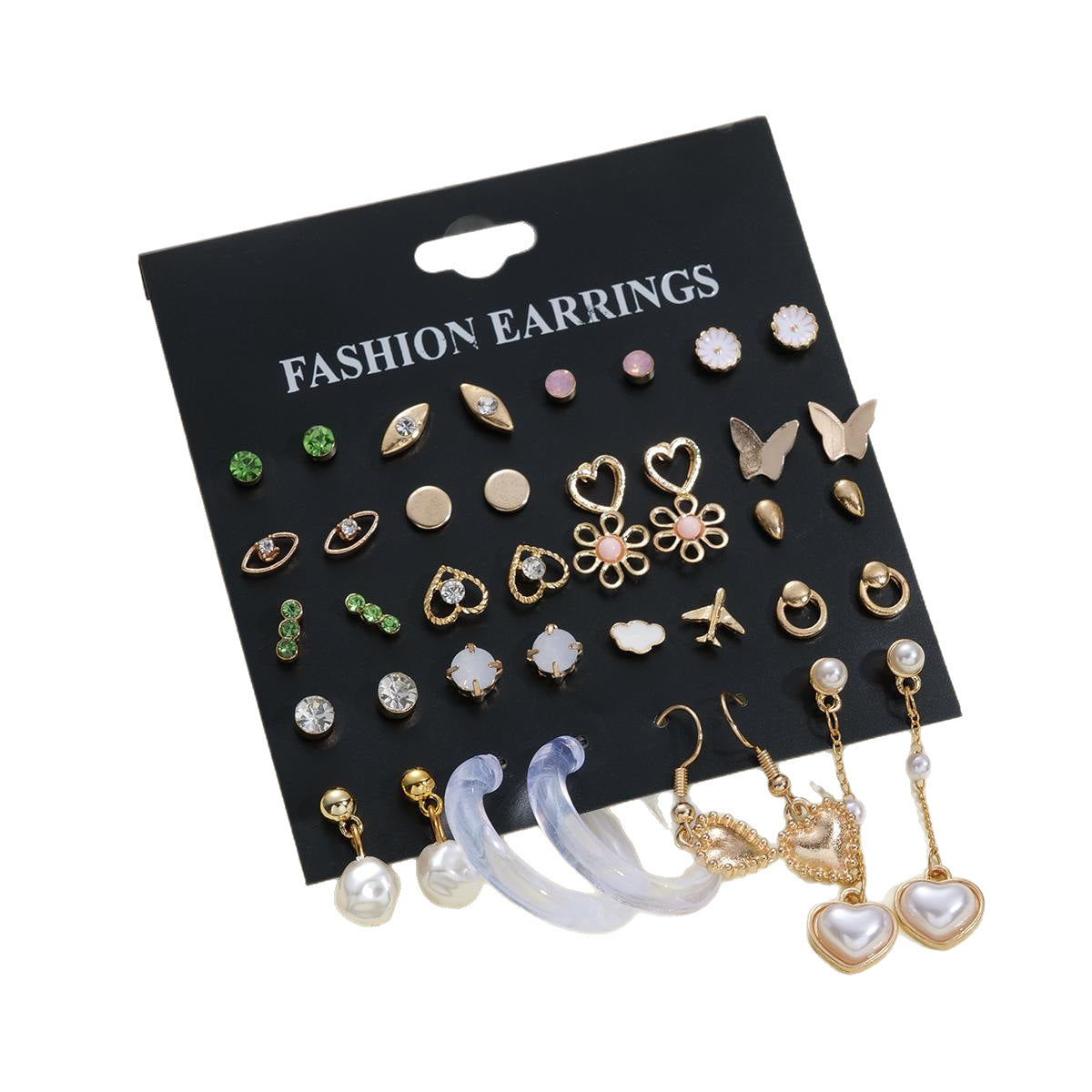 Damen Ohrstecker-Set mit vielfältigen Designs und funkelnden Akzenten Shop Nory