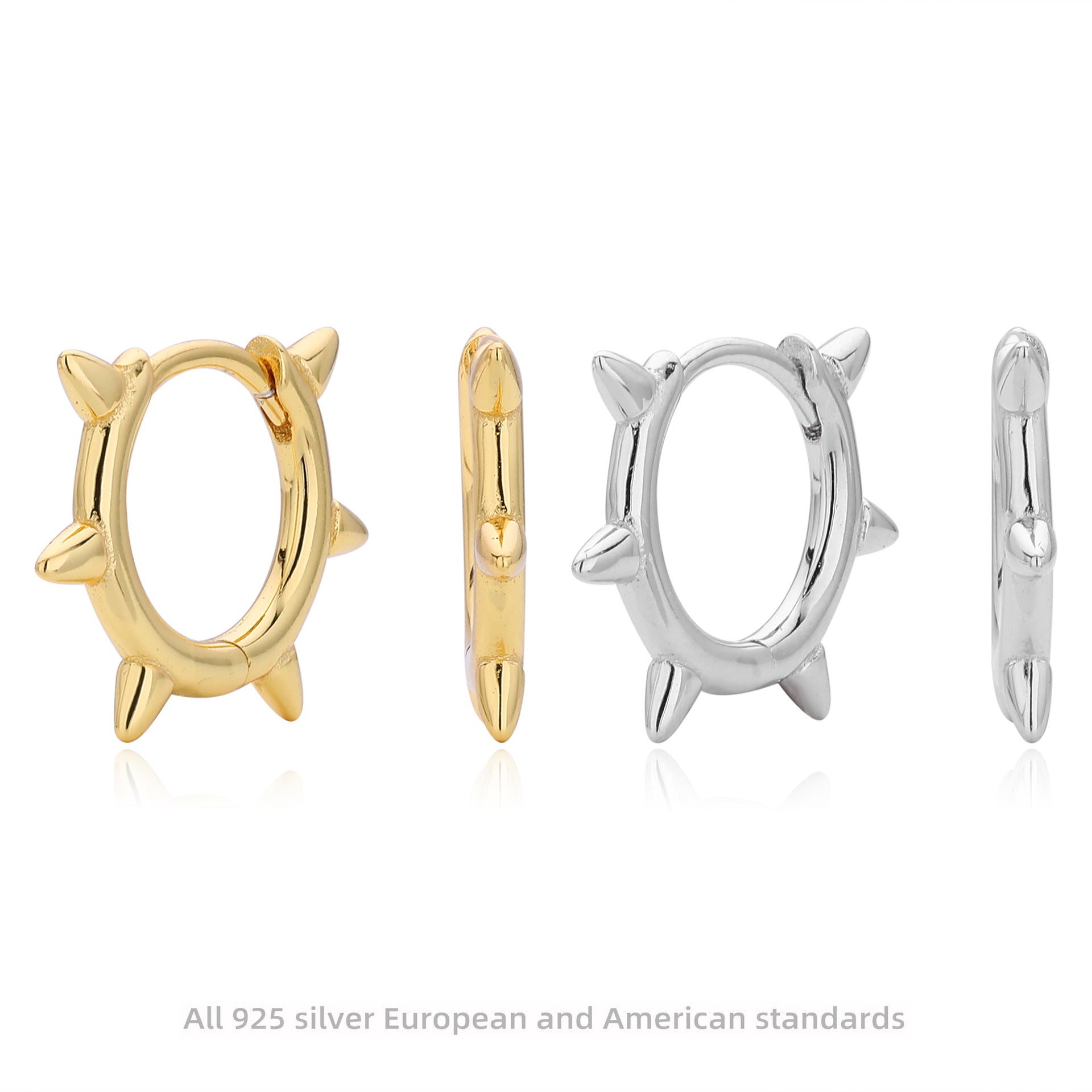 Damen Ohrhänger mit spitzem Design aus hochwertigem 925 Sterling Silber Shop Nory