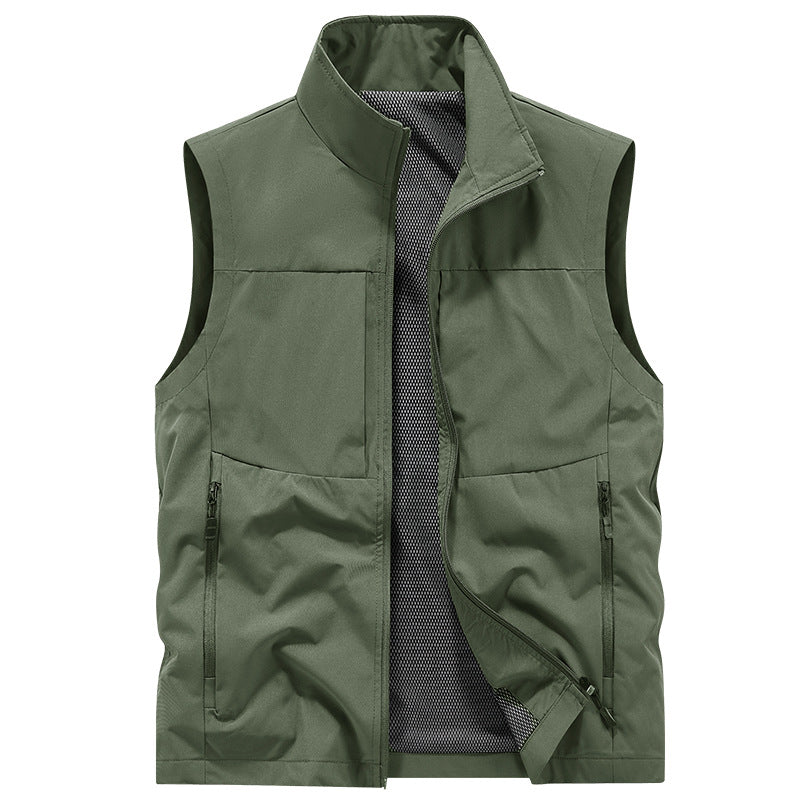 Herren Leichte Outdoor-Utilityweste mit Mesh‑Futter, windabweisender Microfaser und sicheren Reißverschlusstaschen Shop Nory