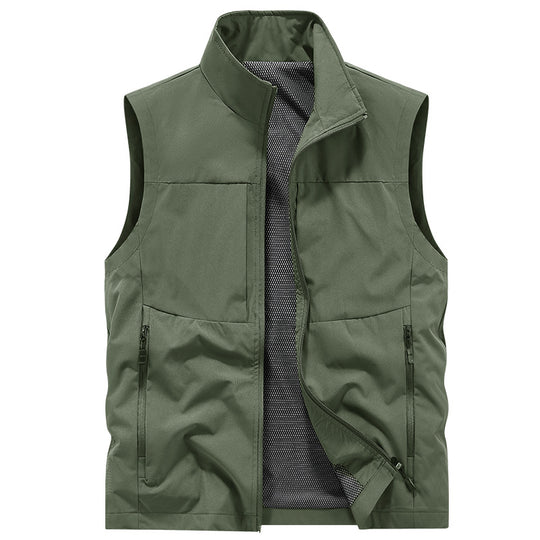 Herren Leichte Outdoor-Utilityweste mit Mesh‑Futter, windabweisender Microfaser und sicheren Reißverschlusstaschen Shop Nory
