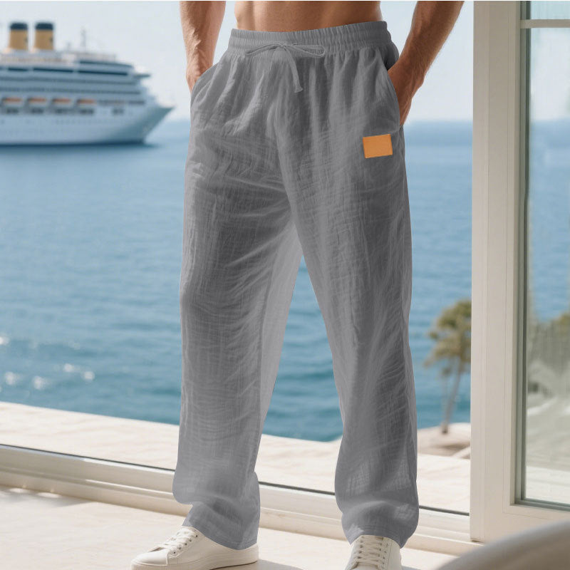 Herren Bequeme und luftige Sommerhose aus leichtem Leinenmaterial