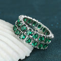 Damen Ring mit funkelnden Smaragd-Kristallen und elegantem Design Shop Nory