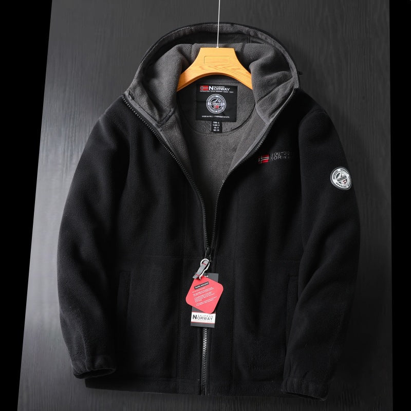 Damen Fleece-Kapuzenjacke mit wärmender Microfleece-Innenlage, durchgehendem Reißverschluss und elastischen Bündchen Shop Nory