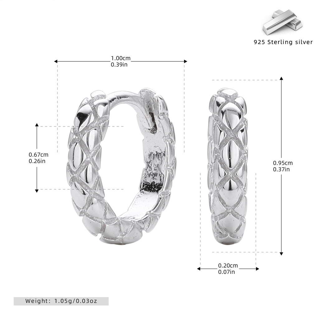 Damen Creolen mit elegantem geflochtenem Design aus hochwertigem 925er Sterlingsilber Shop Nory