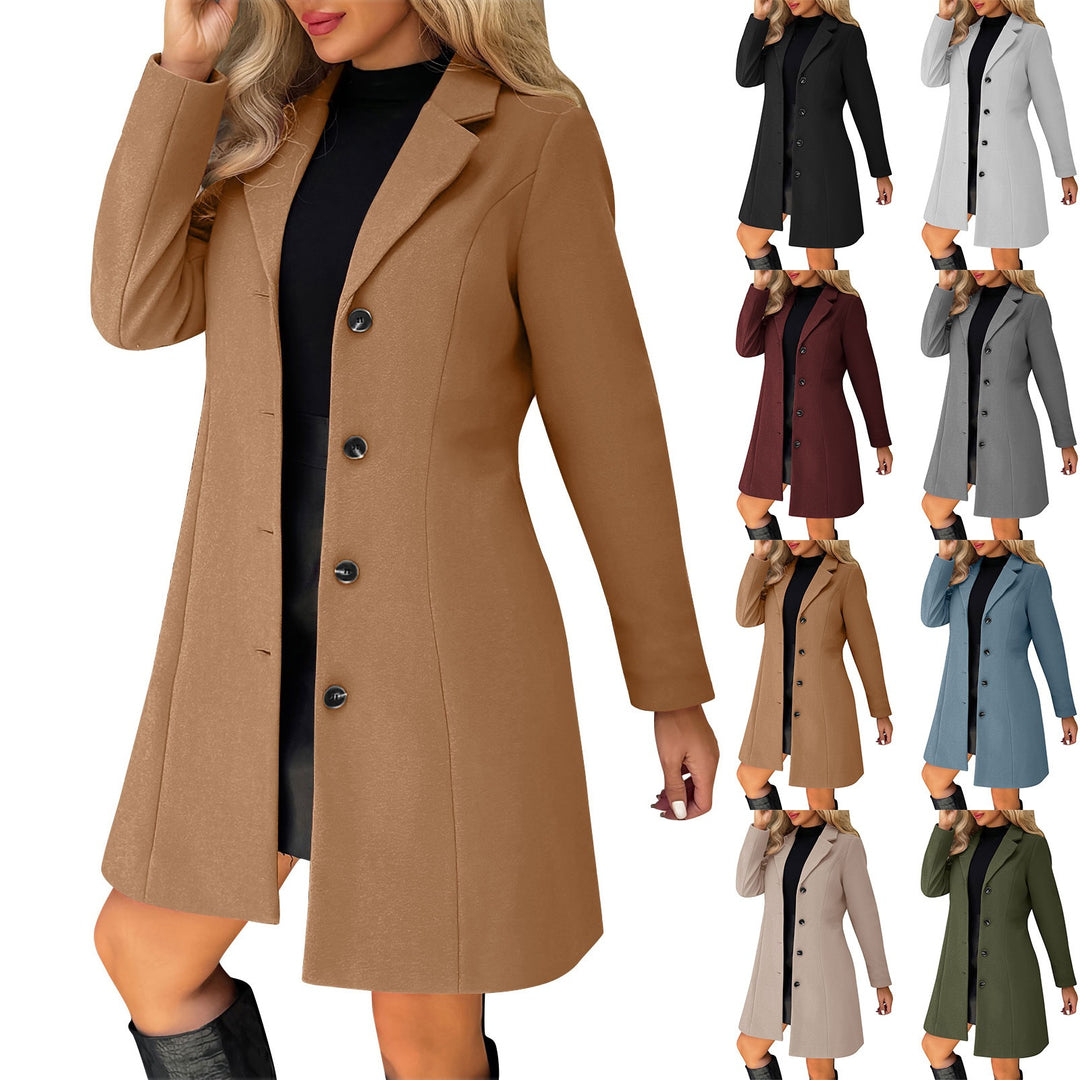 Damen Elegante und stilvolle Langblazer Jacke