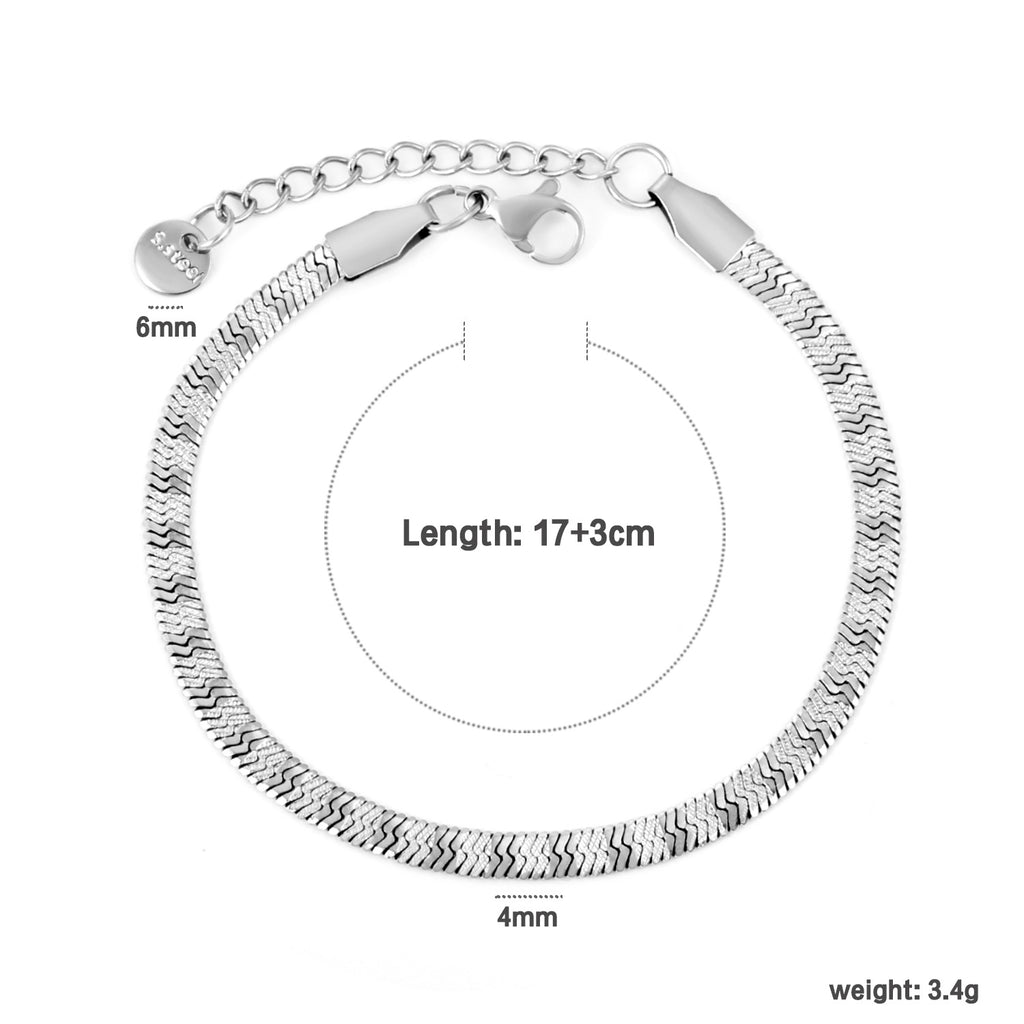 Damen modernes Edelstahl-Armband mit verstellbarem Verschluss Shop Nory