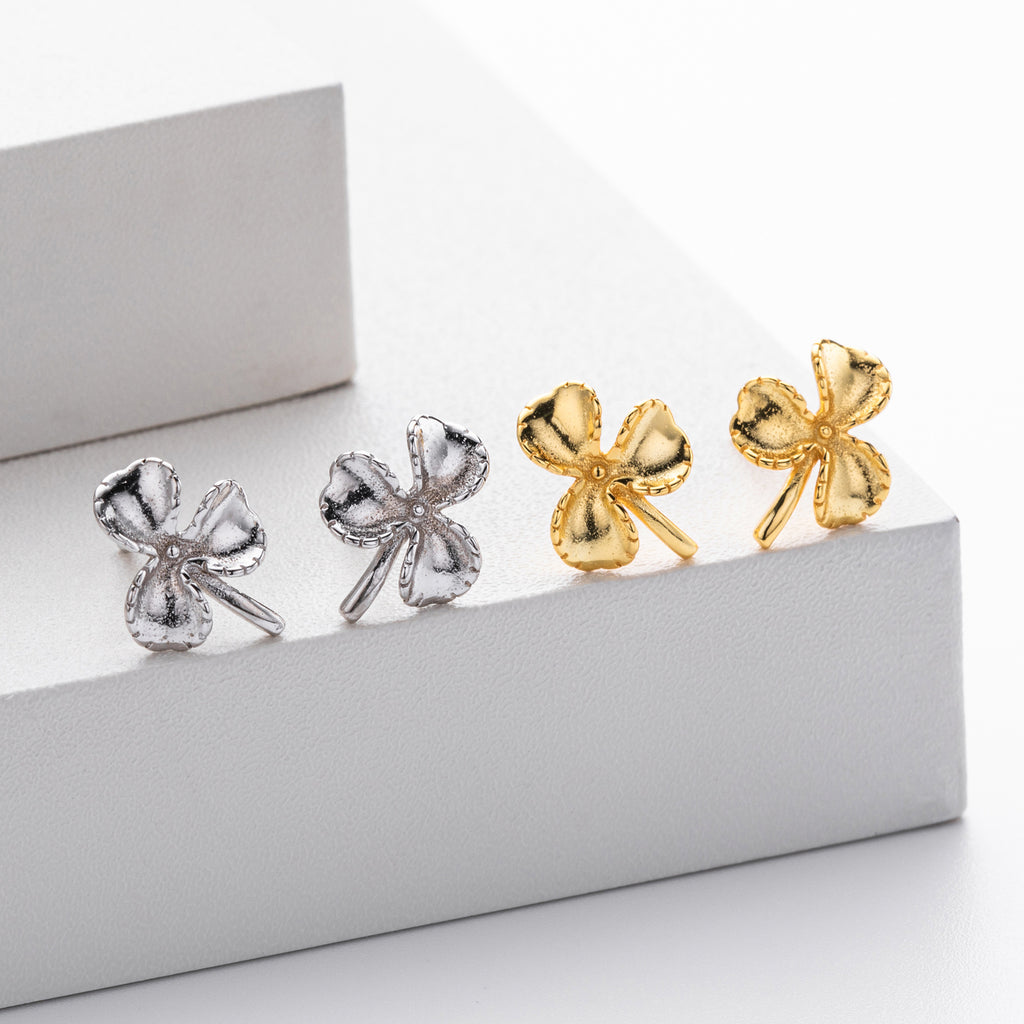 Damen Ohrstecker im eleganten Kleeblatt-Design Shop Nory