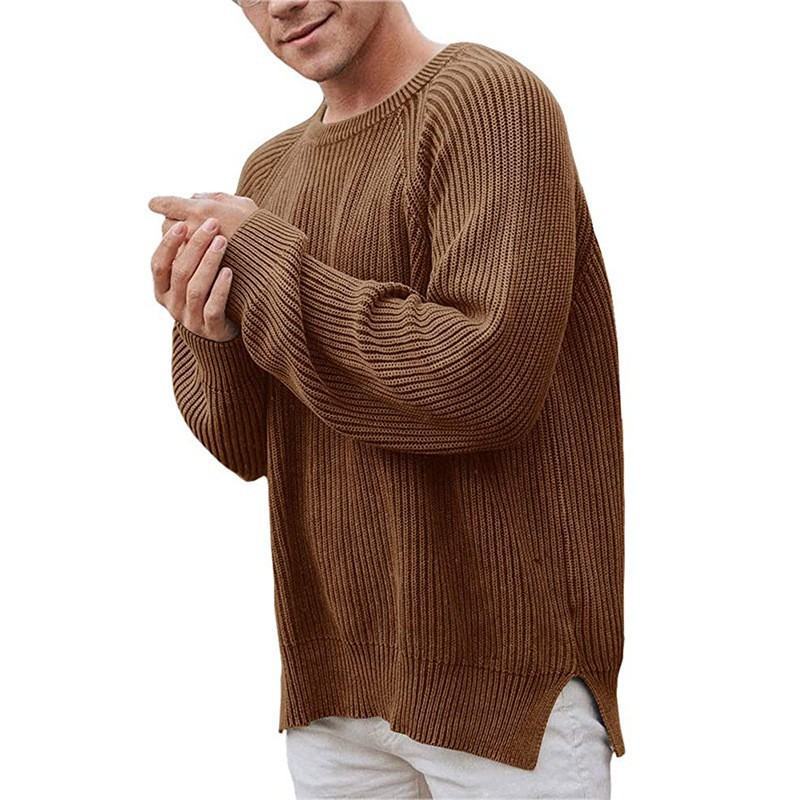 Herren eleganter Strickpullover mit strukturiertem Design und modernem Schnitt