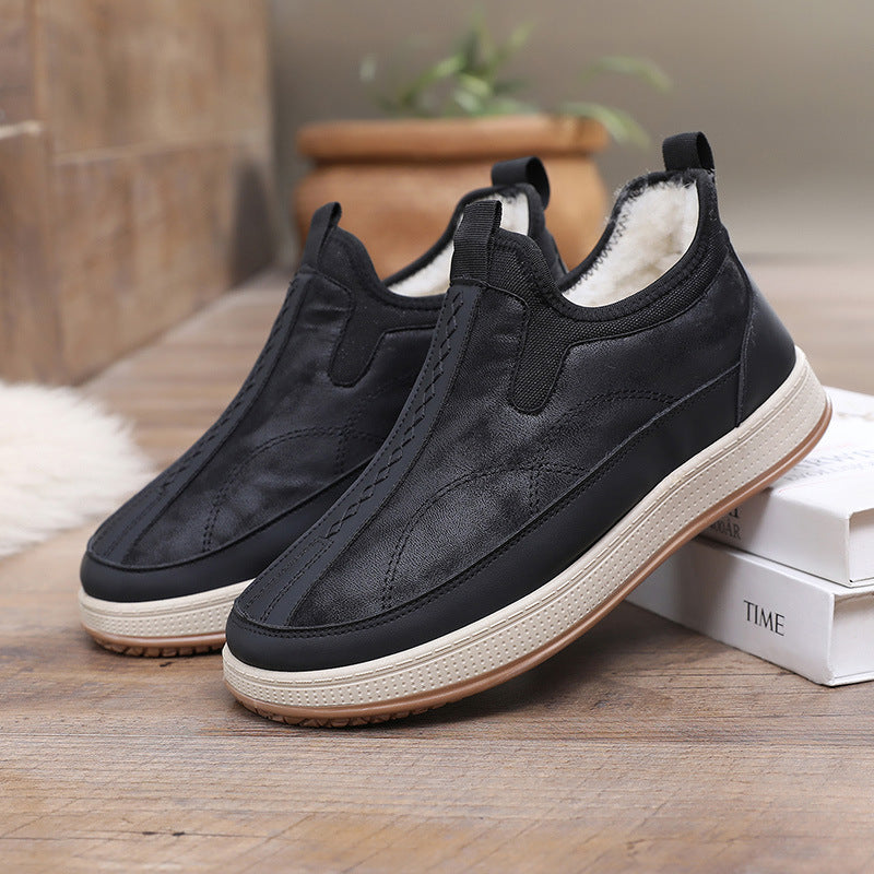 Damen Bequeme und stylische Warmfutter Slip-On Schuhe