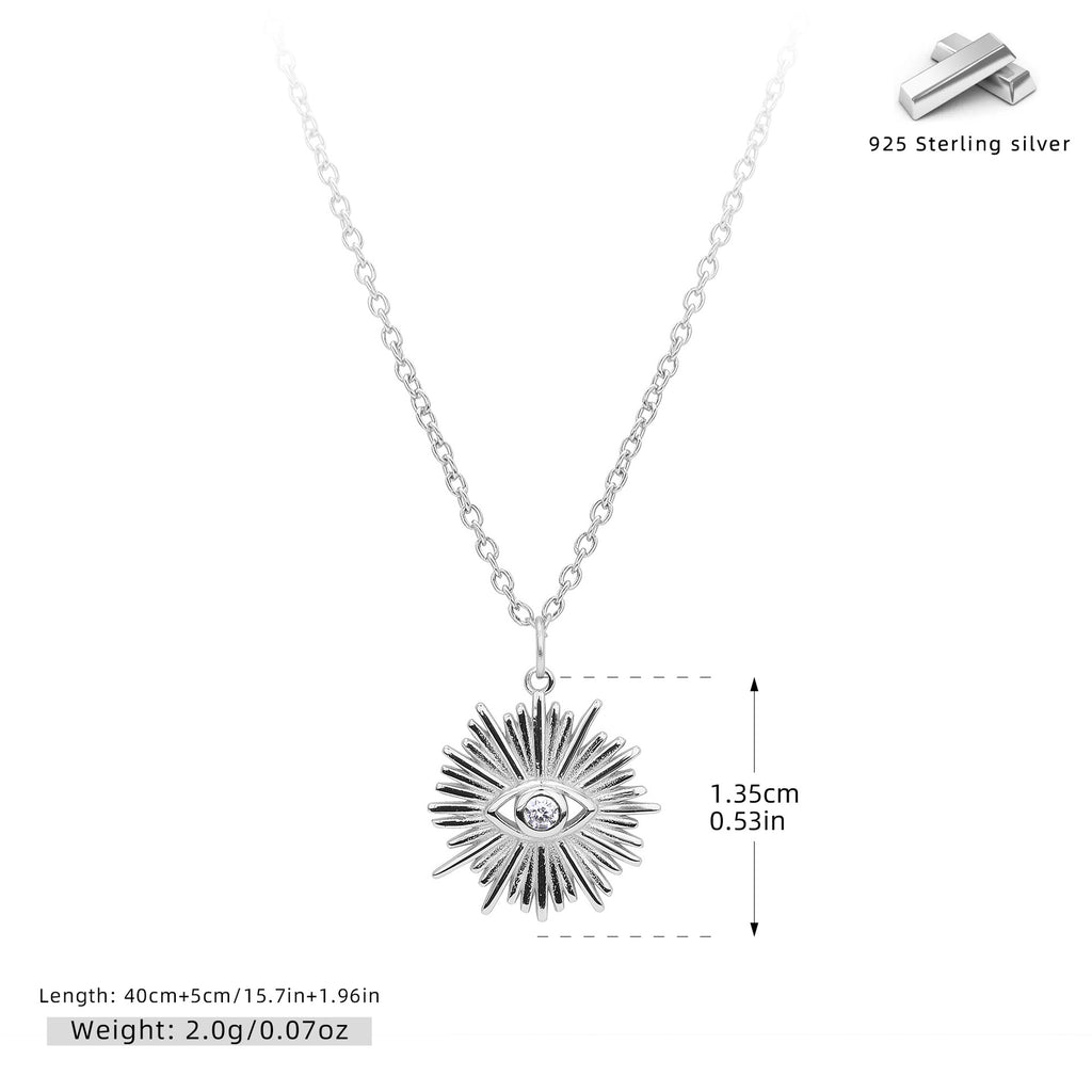 Damen Halskette mit filigranem Augenmotiv aus hochwertigem 925 Sterling Silber Shop Nory