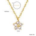 Damen Halskette mit hochwertigem Blumenanhänger und funkelnden Kristallen Shop Nory