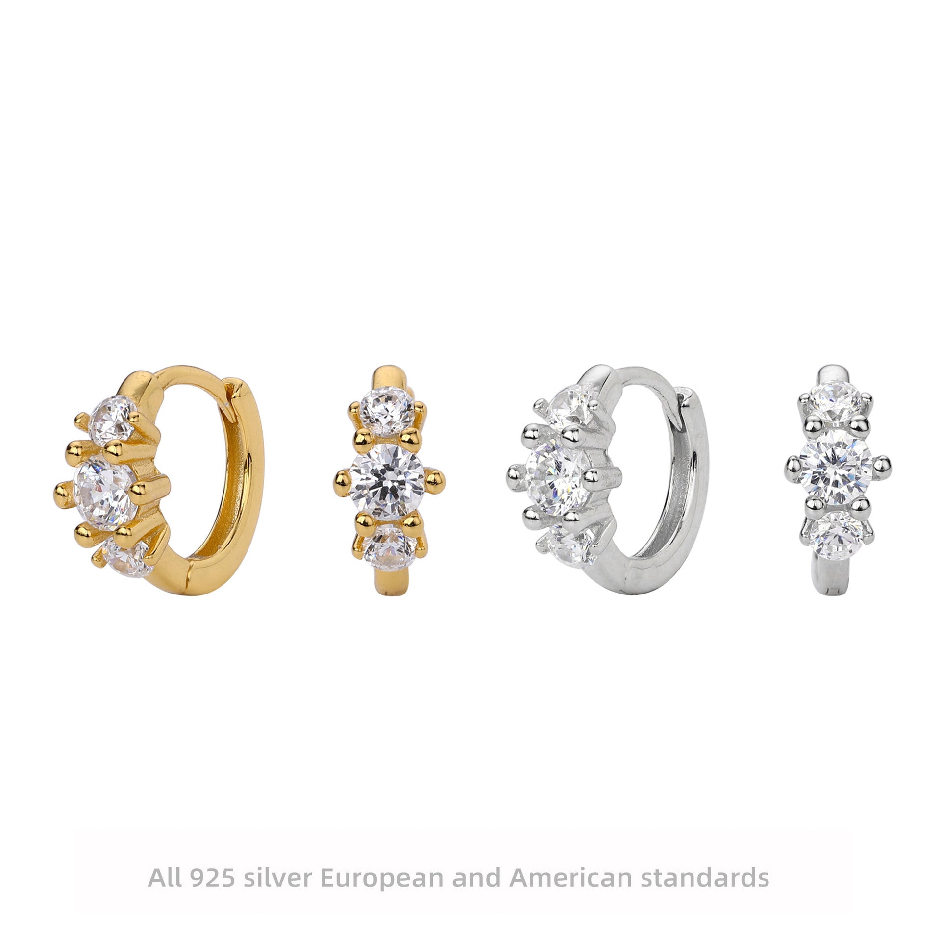 Damen Ohrhänger aus 925 Sterling Silber mit funkelndem Zirkon Shop Nory