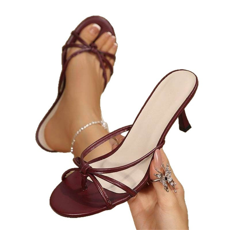 Damen Elegante Kitten‑Heel Mules mit zarten Knoten‑Riemchen und offenem Zehenbereich Shop Nory